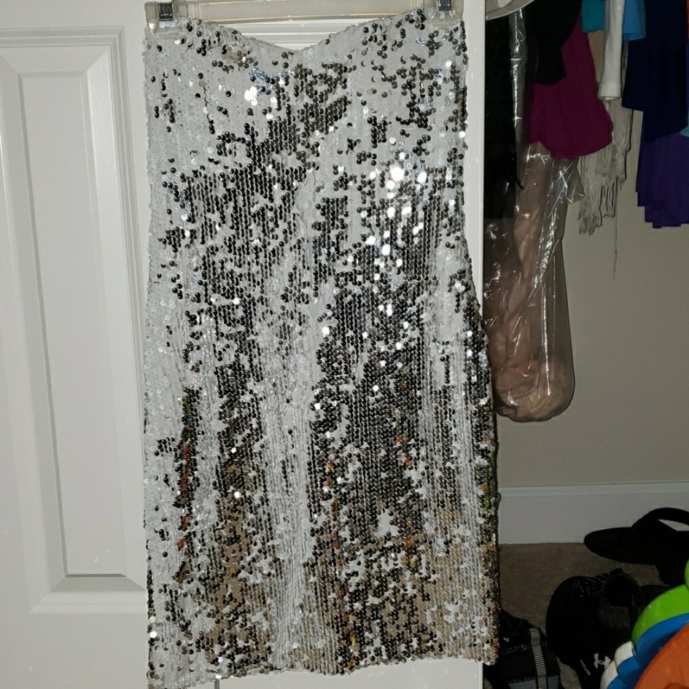 Sequin strapless Dress